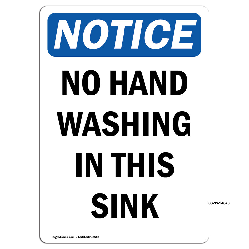 No Hand Washing In This Sink