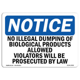 No Illegal Dumping Of Biological Products