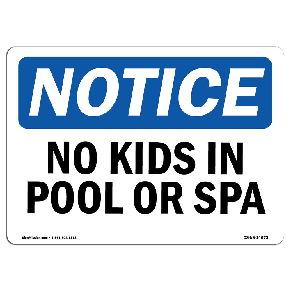 No Kids In Pool Or Spa