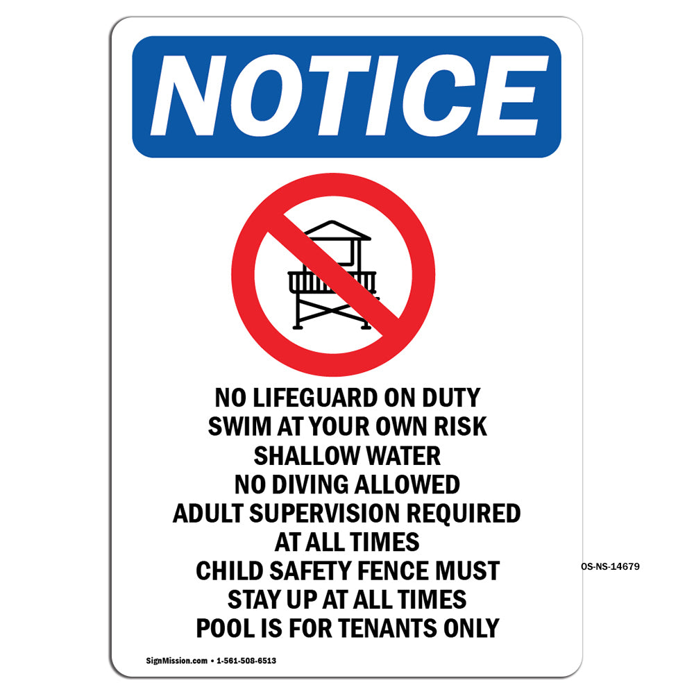 No Lifeguard On Duty Swim At