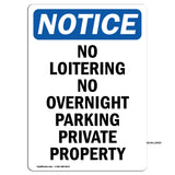 No Loitering No Overnight Parking Private Property