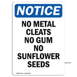 No Metal Cleats No Gum No Sunflower Seeds