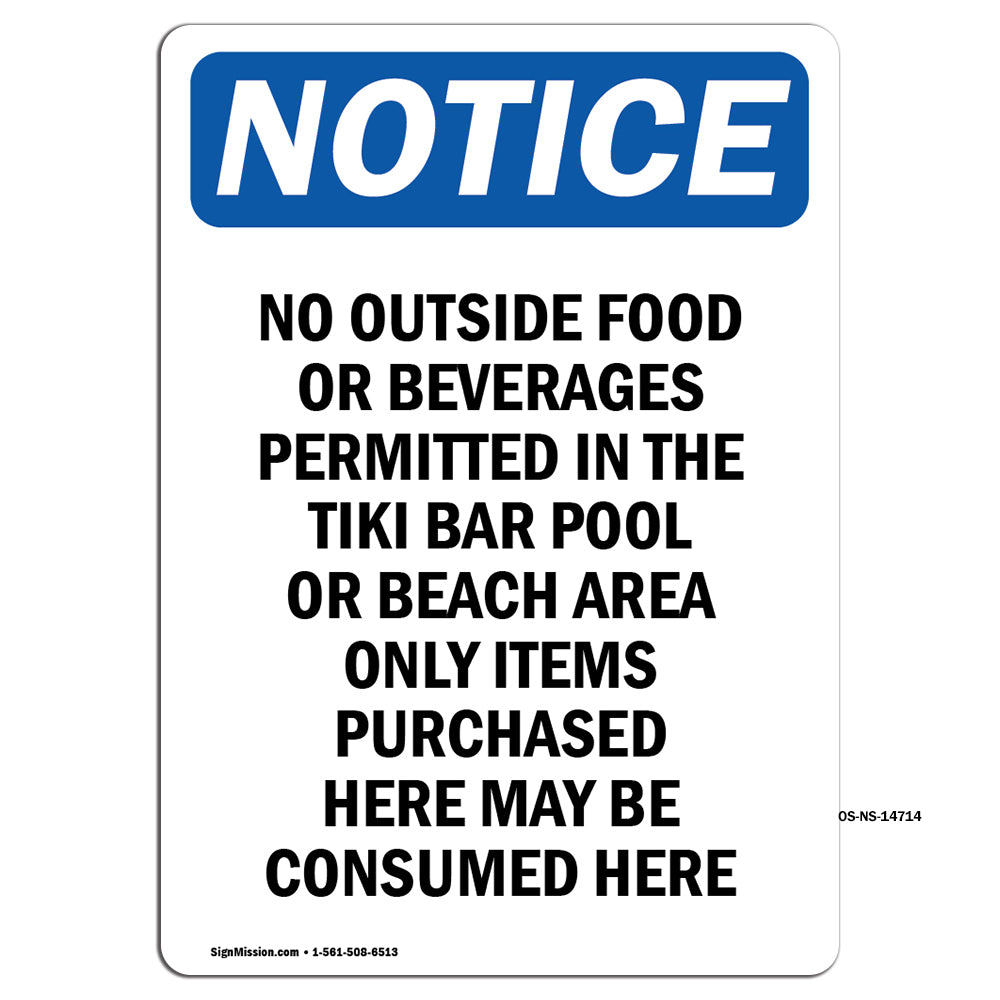 No Outside Food Or Beverages Permitted In