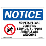 No Pets Please Certified Service Support