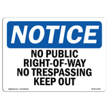 No Public Right-Of-Way No Trespassing Keep Out