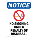 No Smoking Under Penalty