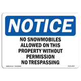 No Snowmobiles Allowed On This Property