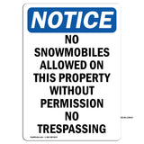 No Snowmobiles Allowed On This Property
