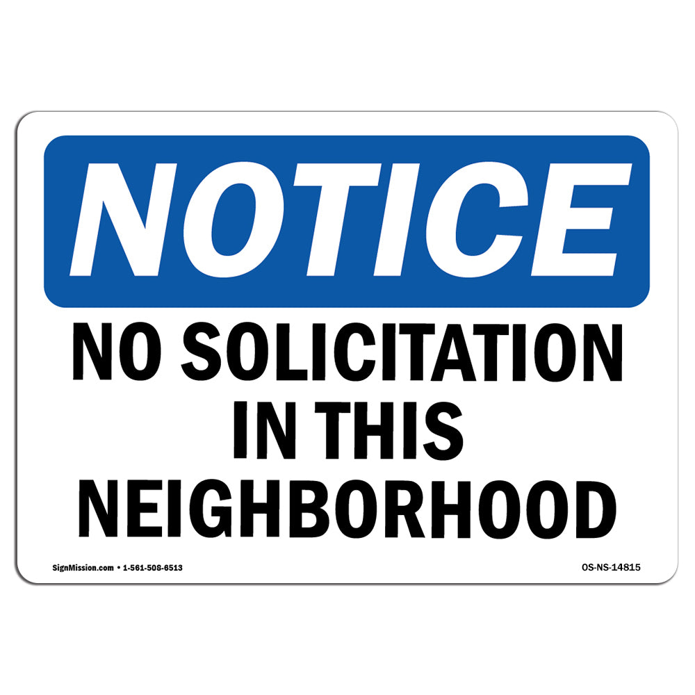 No Solicitation In This Neighborhood