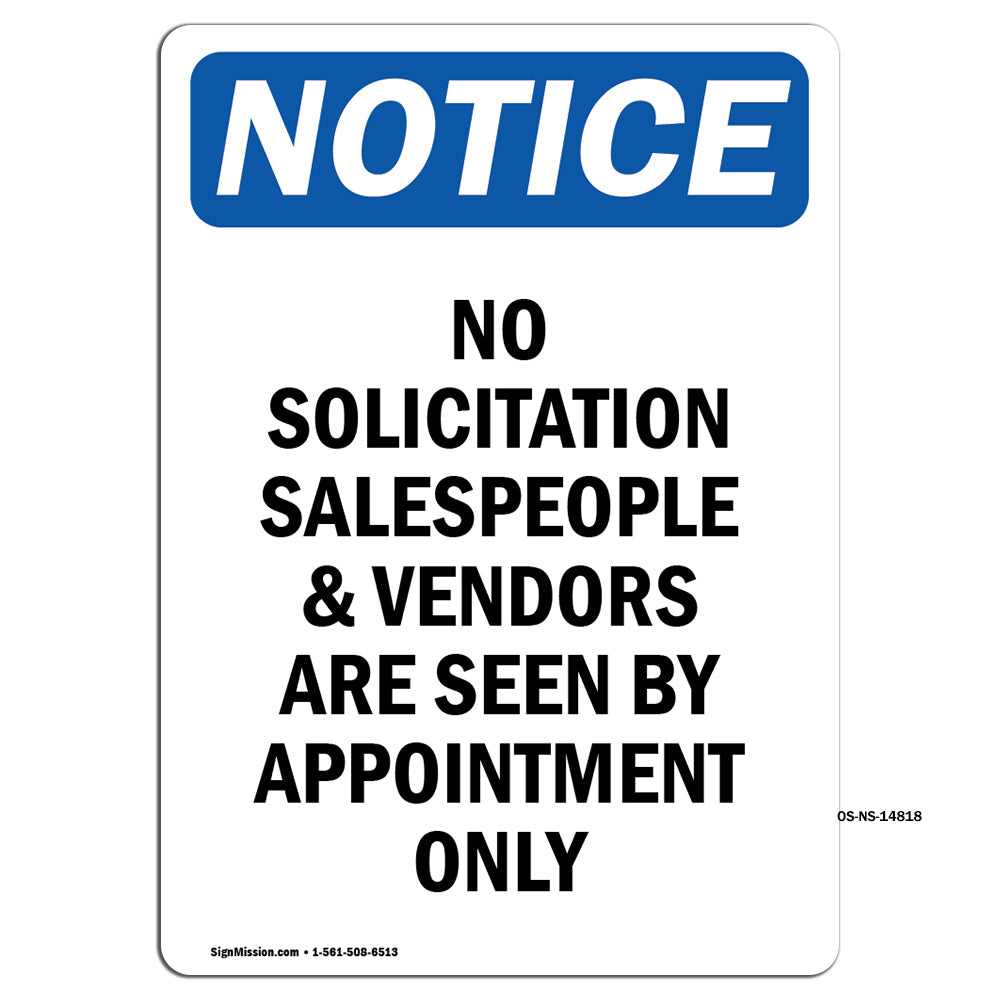 No Solicitation Salespeople And