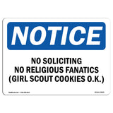 No Soliciting No Religious Fanatics (Girl