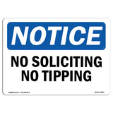 No Soliciting Or Tipping