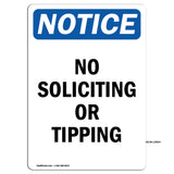 No Soliciting Or Tipping
