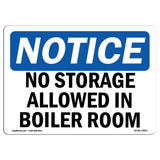 No Storage Allowed In Boiler Room