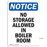 No Storage Allowed In Boiler Room