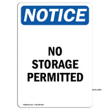 No Storage Permitted