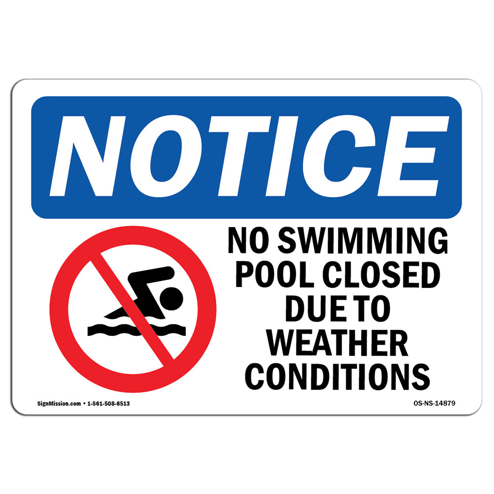 No Swimming Pool Closed Due