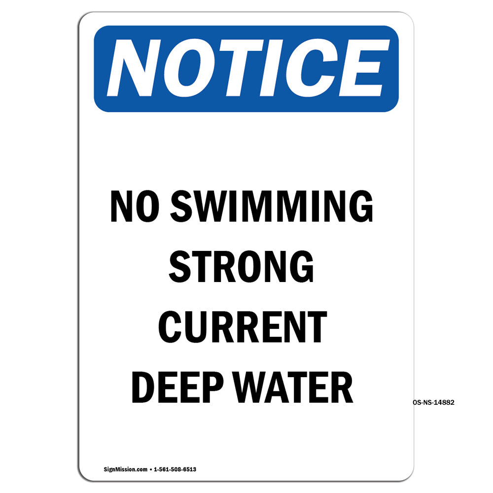No Swimming Strong Current Deep Water