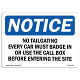 No Tailgating Every Car Must Badge In Or