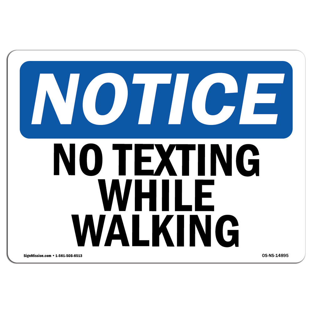 No Texting While Walking