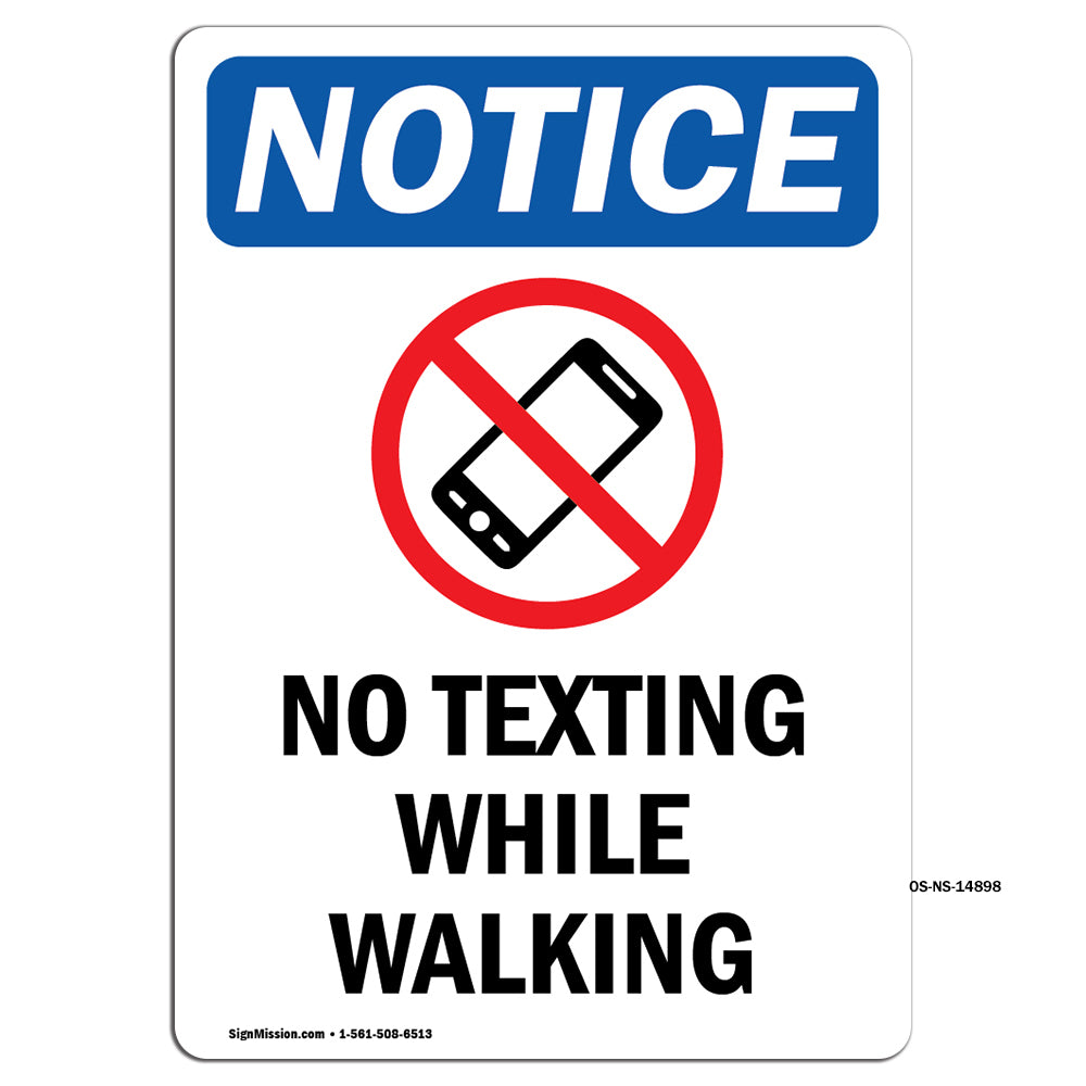 No Texting While Walking