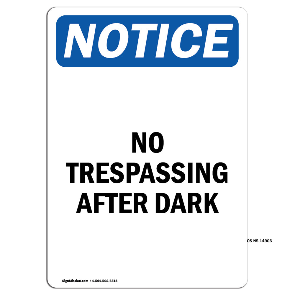 No Trespassing After Dark
