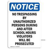 No Trespassing By Unauthorized Persons During