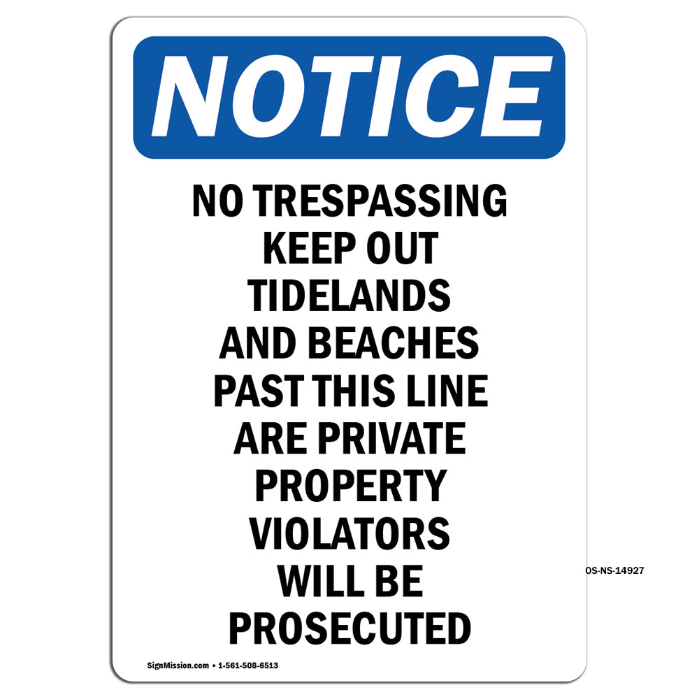 No Trespassing Keep Out Tidelands And Beaches