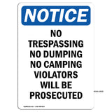 No Trespassing No Dumping No Camping