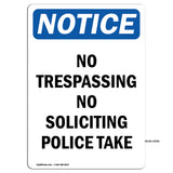 No Trespassing No Soliciting Police