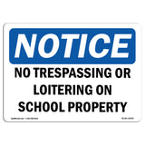 No Trespassing Or Loitering On School Property