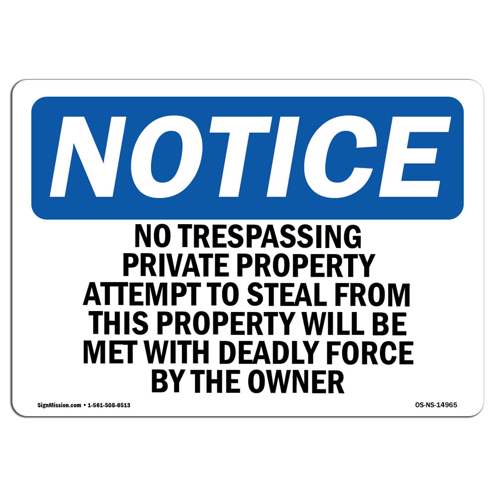 No Trespassing Private Property Attempts