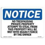 No Trespassing Private Property Attempts