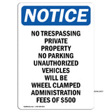 No Trespassing Private Property No Parking