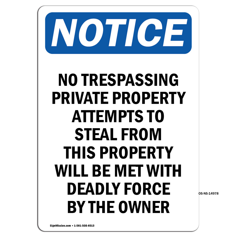 No Trespassing Private Property Attempts