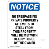 No Trespassing Private Property Attempts