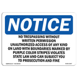 No Trespassing Without Written Permission