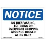 No Trespassing, Loitering Or Overnight Camping