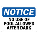 No Use Of Pool Allowed After Dark