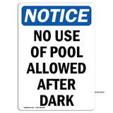No Use Of Pool Allowed After Dark
