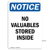No Valuables Stored Inside