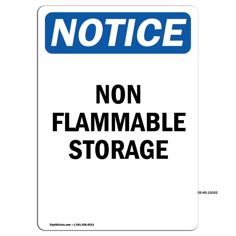 Non Flammable Storage Sign