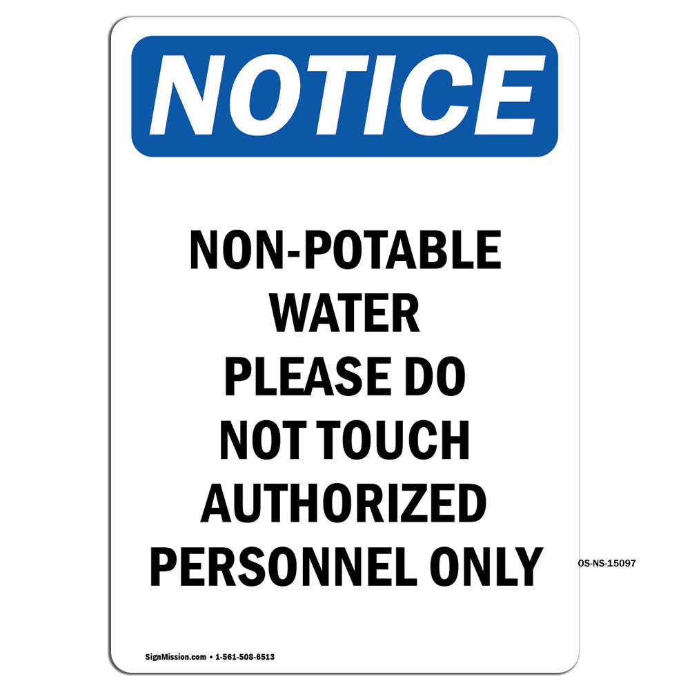 Non-Potable Water Please Do Not