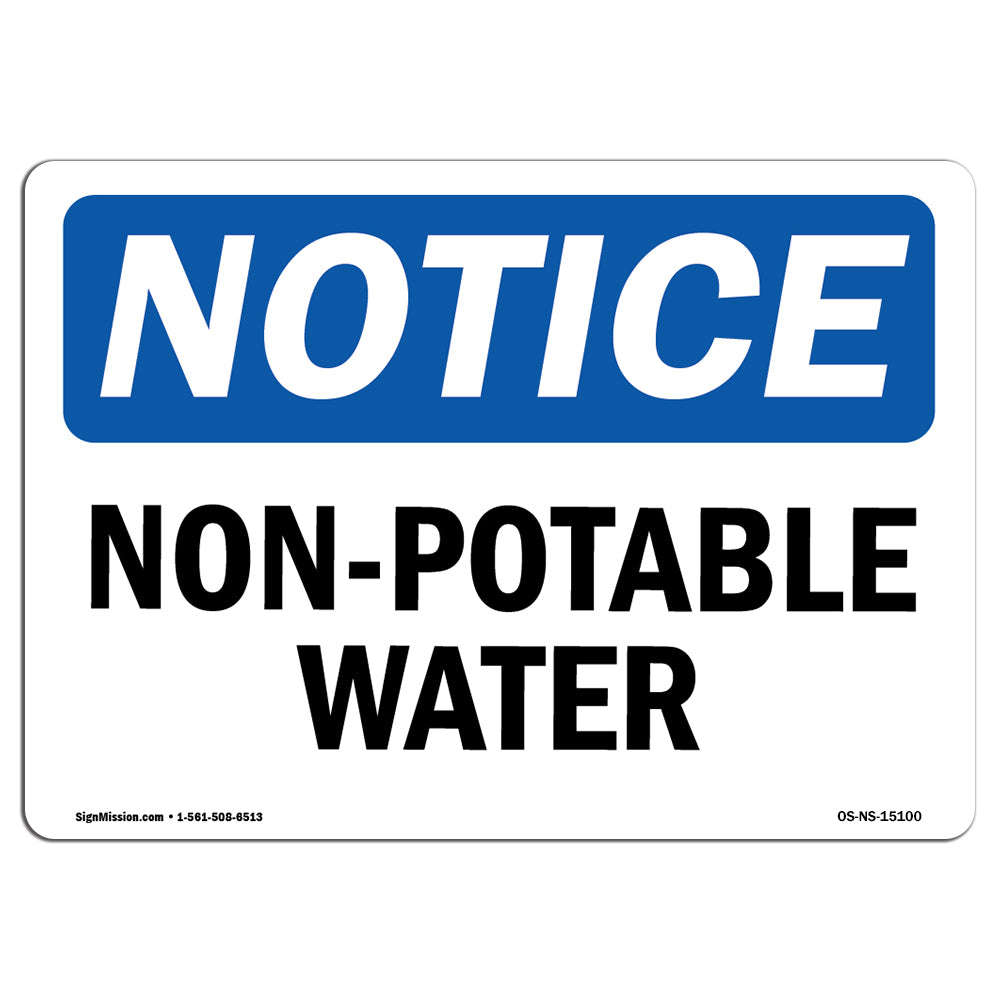 Non-Potable Water Sign