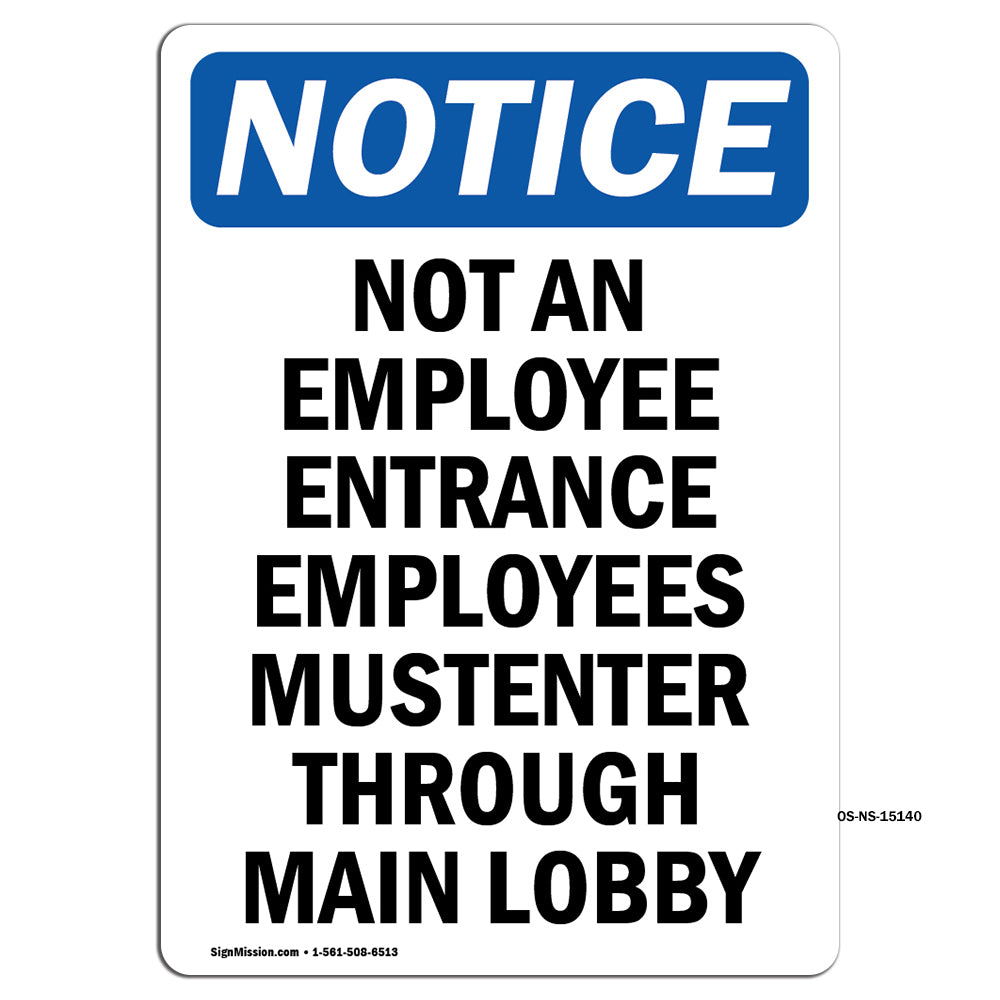 Not An Employee Entrance Employees Must