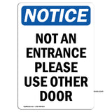 Not An Entrance Please Use Other Door