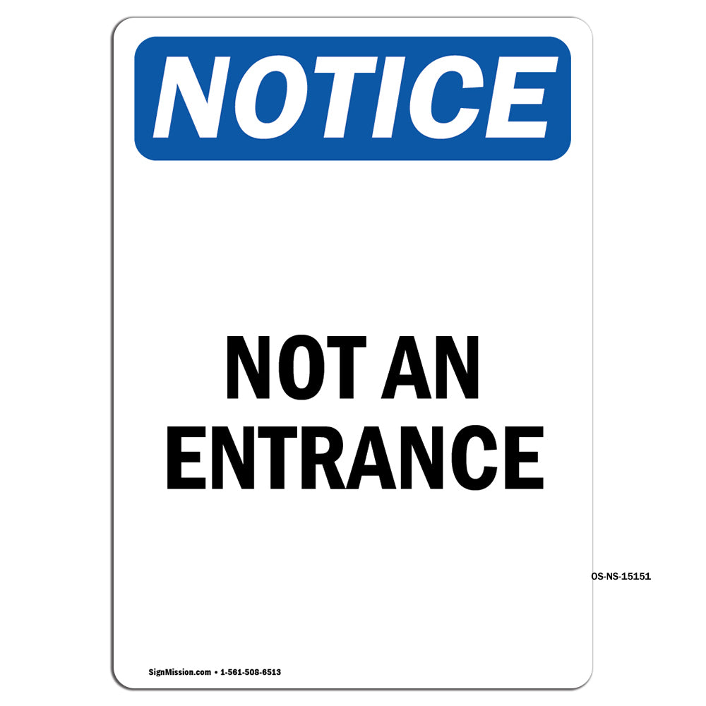 Not An Entrance