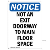 Not An Exit Doorway To Main Floor Space