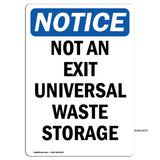 Not An Exit Universal Waste Storage