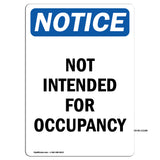 Not Intended For Occupancy